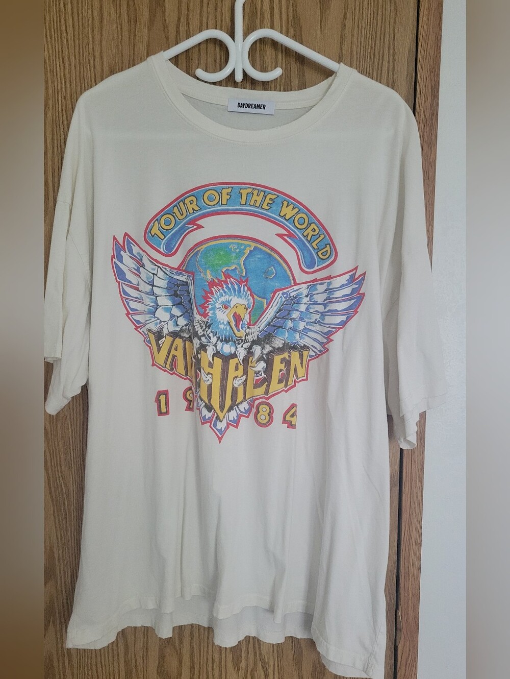 Daydreamer Cream Van Halen Tour of the World Graphic Tee